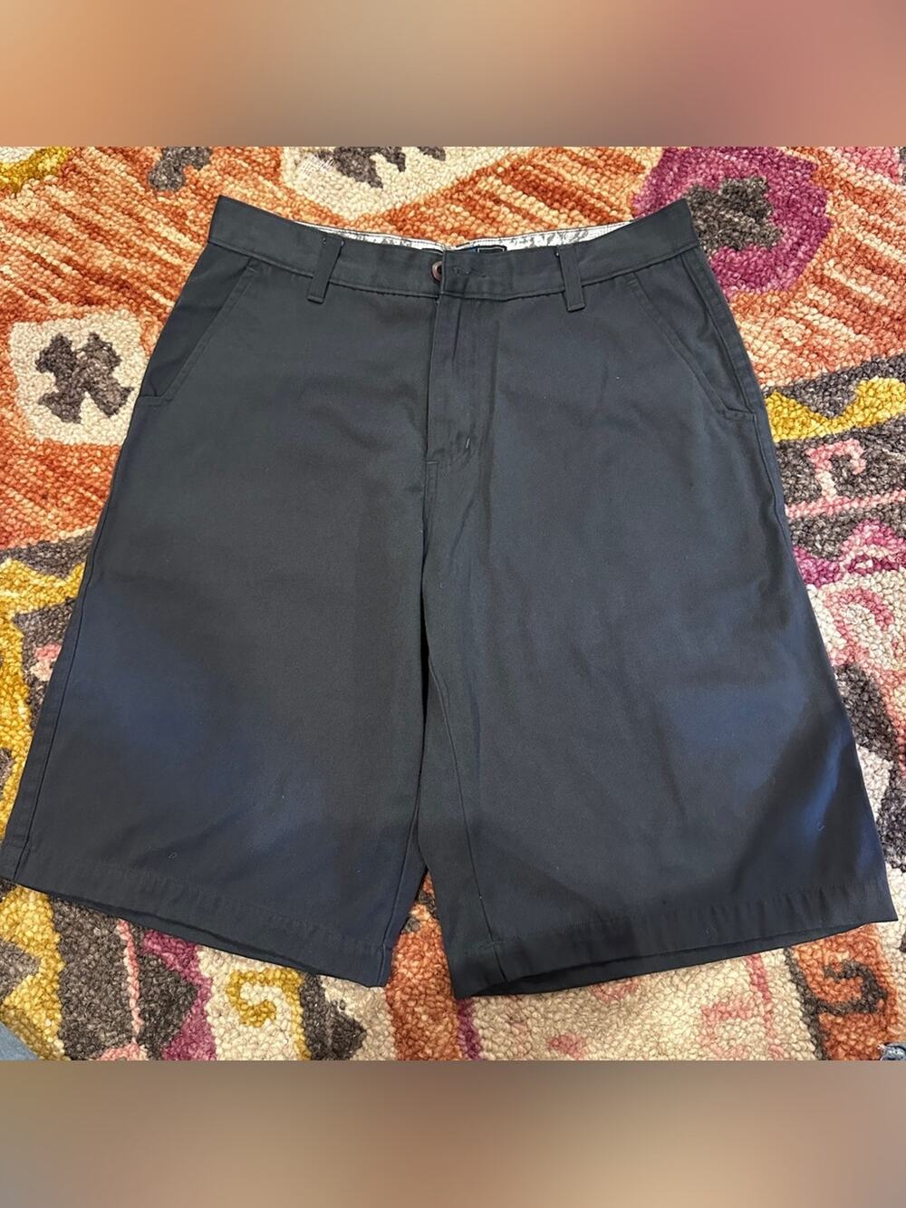 Rusty Black Flat-Front Men's Shorts